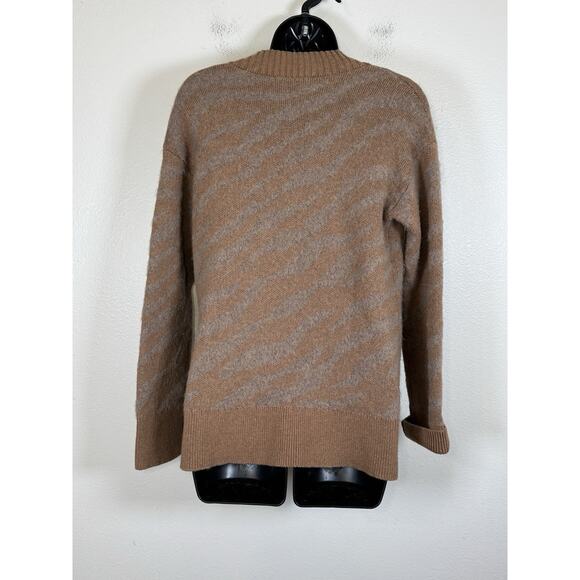 Everlane Alpaca Tiger Jacquard Cardigan Sweater Button Up, XS - Picture 4 of 9